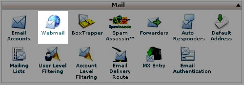 Webmail használata a tárhelyen